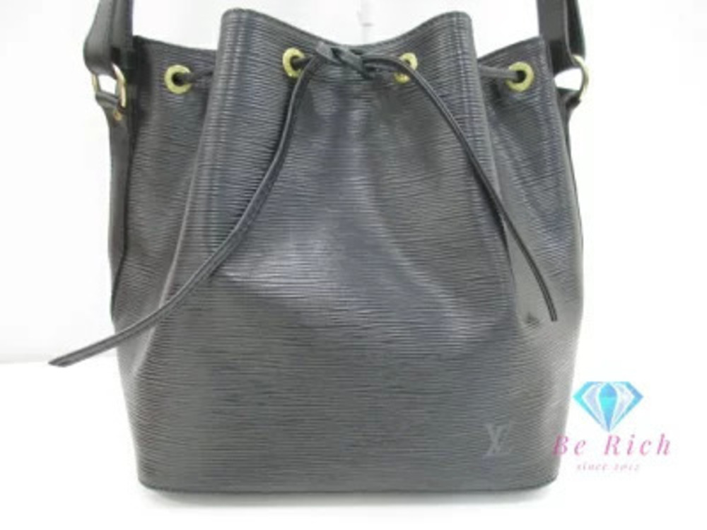 Louis Vuitton Epi Noe Noir Black Leather LV Drawstring Shoulder Bag Handbag - Picture 2 of 6